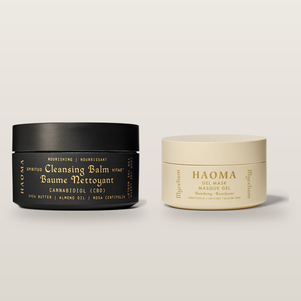 HAOMA The Resurfacing Ritual gift set: Cleansing Balm and Gel Mask