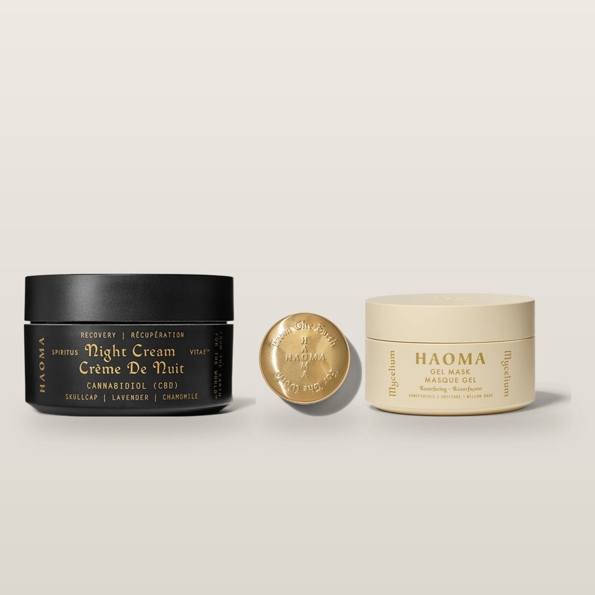 HAOMA Sunday Night Ritual gift set: Night Cream, Temple Balm and Gel Mask