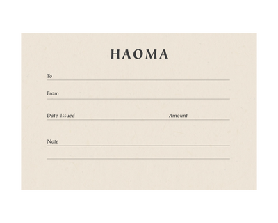 HAOMA Gift Card – product photo